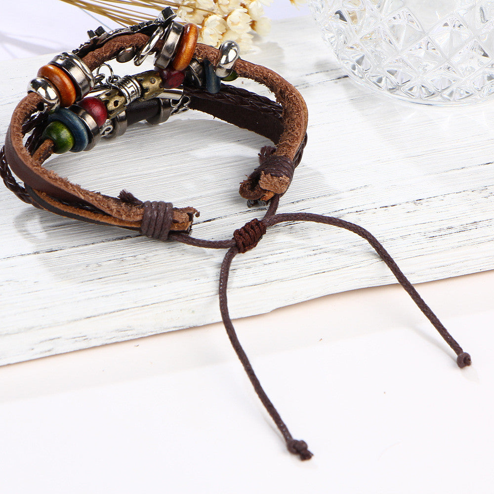Fish Bone Owl Multilayer Bracelet