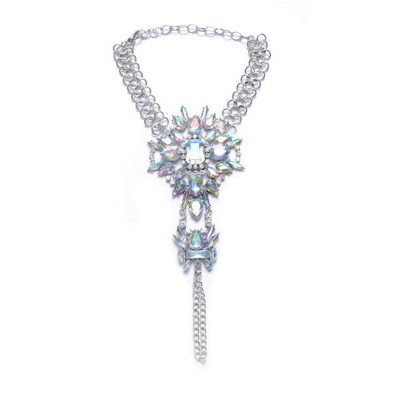 Dazzle Colour Alloy Jewel-Embeded Anklet