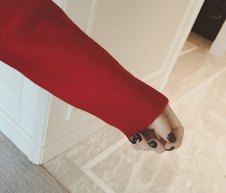 Bat Sleeve Cloak Loose Knitting Sweater