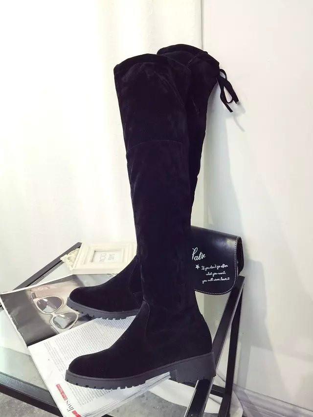 Round Toe Over-Knee Chunky Heel High Boots