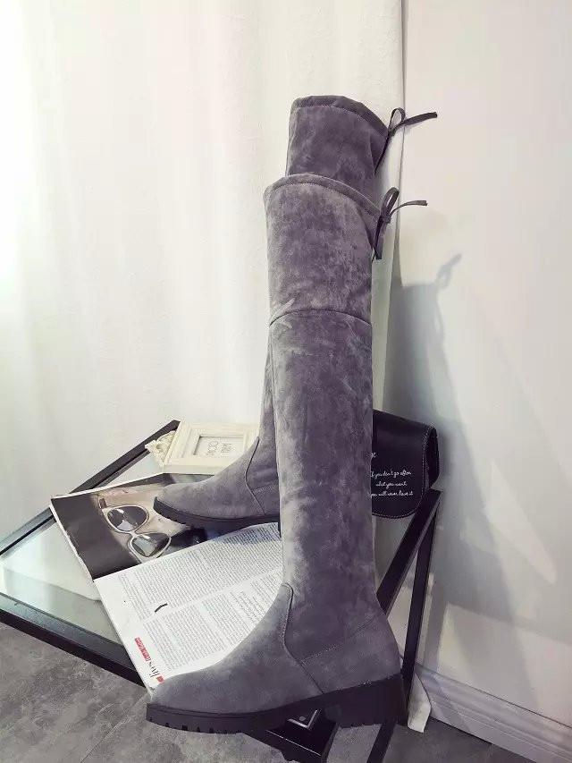 Round Toe Over-Knee Chunky Heel High Boots