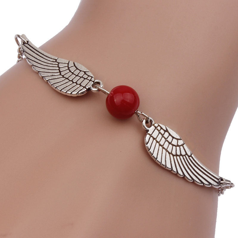 Creative Harry Potter Wings And Pearl Bracelet