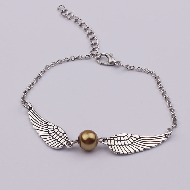 Creative Harry Potter Wings And Pearl Bracelet