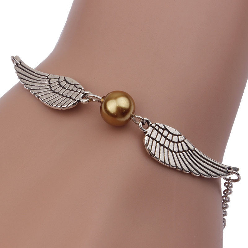 Creative Harry Potter Wings And Pearl Bracelet