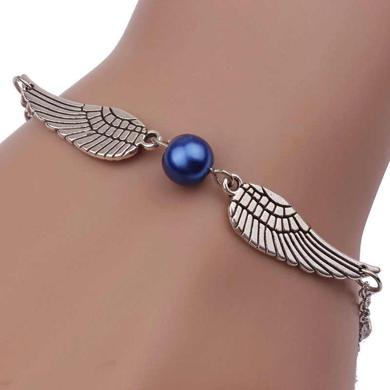 Creative Harry Potter Wings And Pearl Bracelet