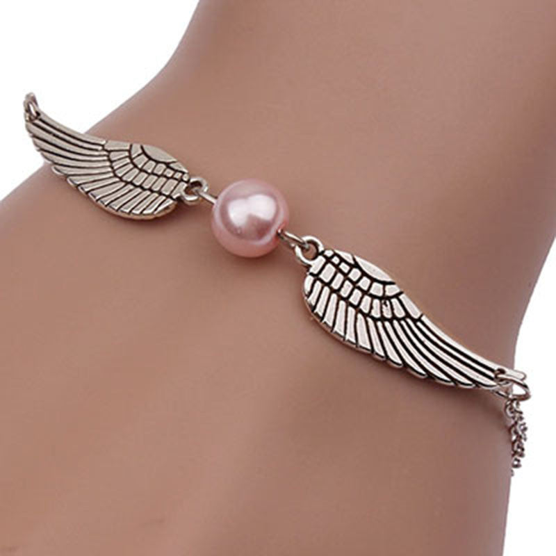 Creative Harry Potter Wings And Pearl Bracelet