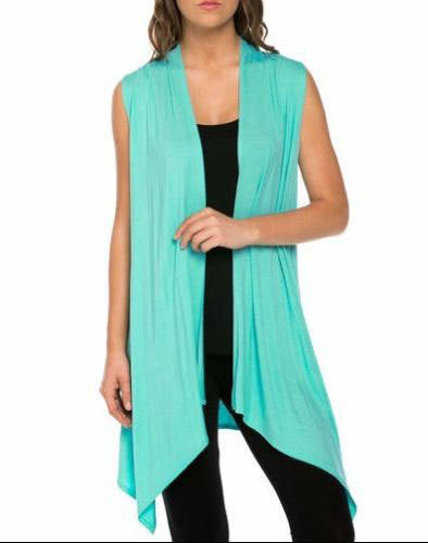 Simple Fashion Sleevelss Long Cardigan