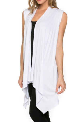 Simple Fashion Sleevelss Long Cardigan
