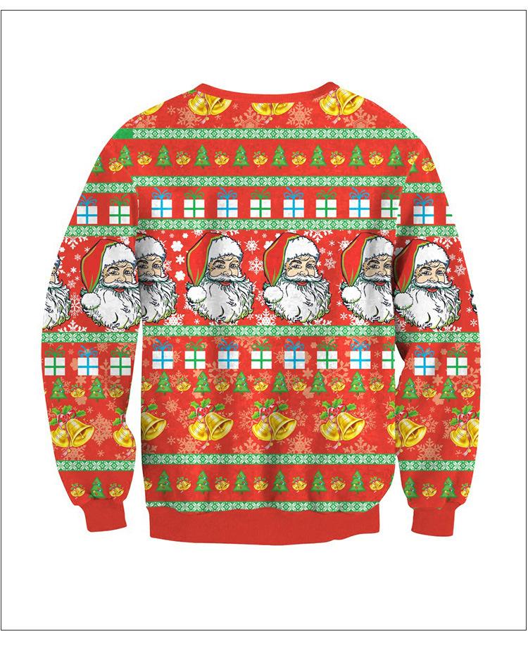 Scoop Santa Claus Print Women Christmas Sweatshirt