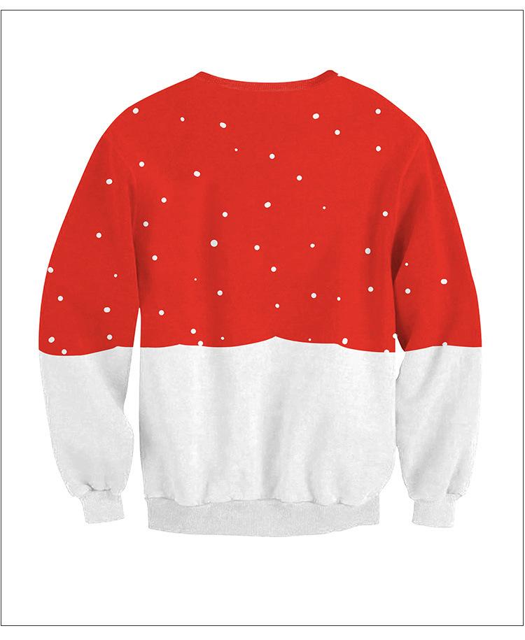 Scoop Santa Claus Print Women Christmas Sweatshirt