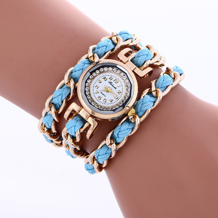 Bohemia Style Woven Alloy Chain Watch