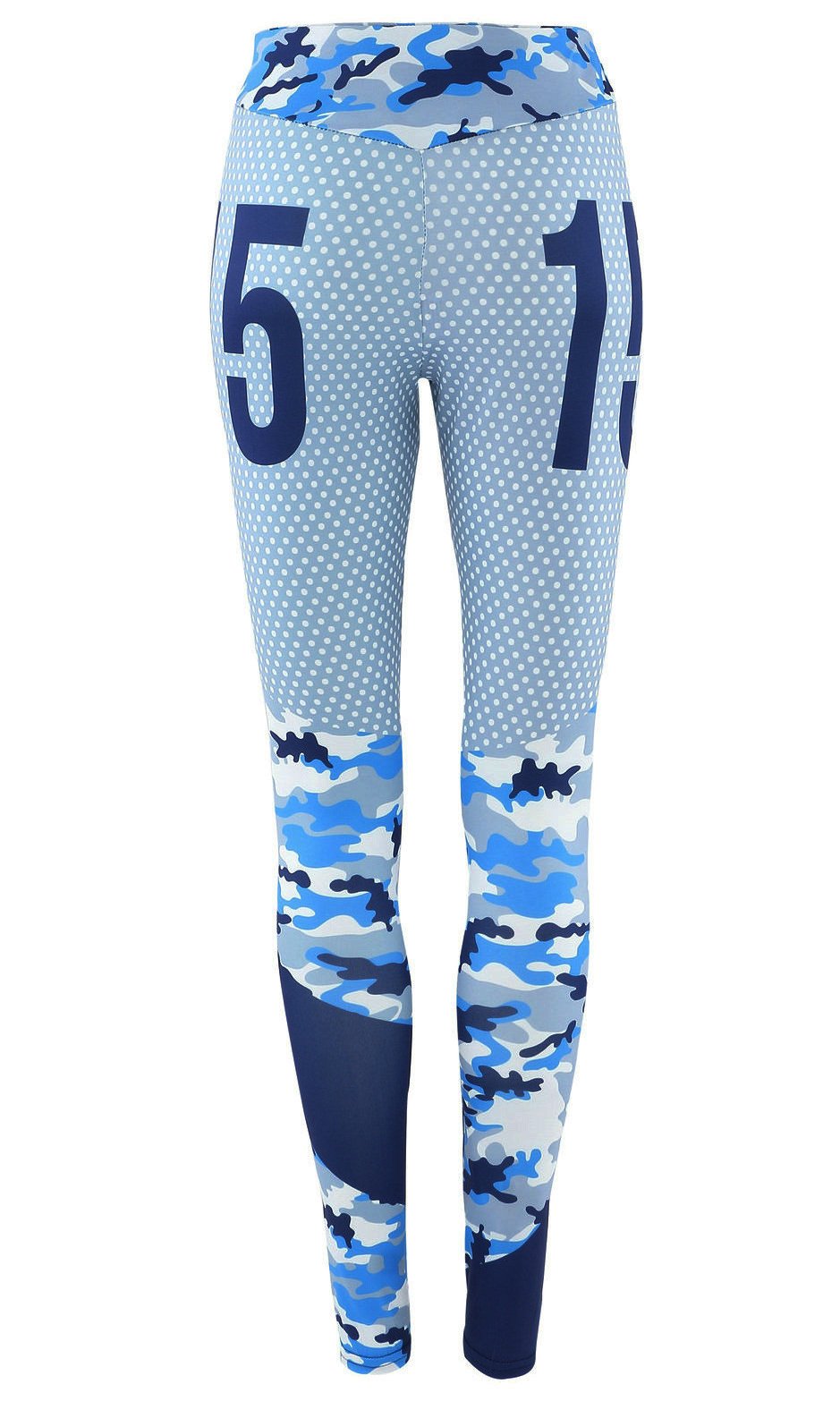Sports Style Low Waist Print Long Leggings