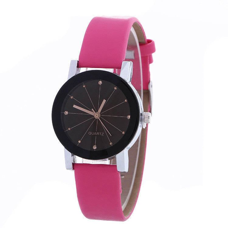 Simple Fashion Crystal Leather Watch