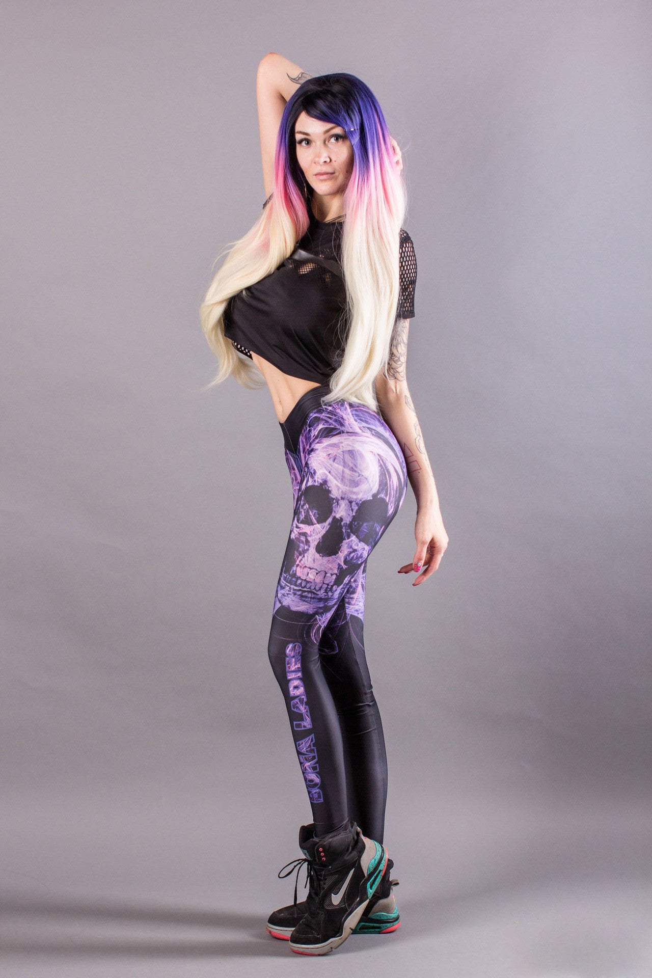 Women's Sexy Print Elastic Low Waist Long Slim Leggings