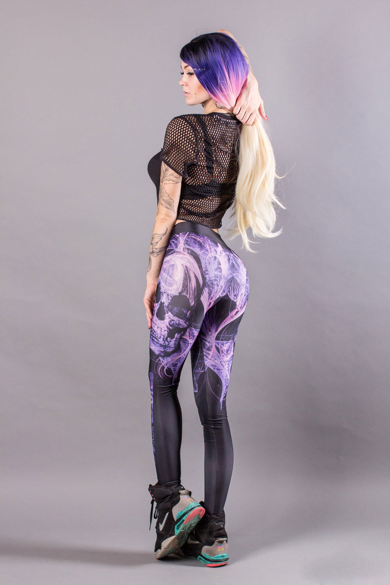 Women's Sexy Print Elastic Low Waist Long Slim Leggings