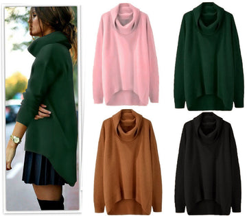 Fashion Irregular Turtleneck Sweater