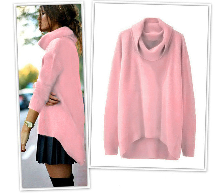 Fashion Irregular Turtleneck Sweater