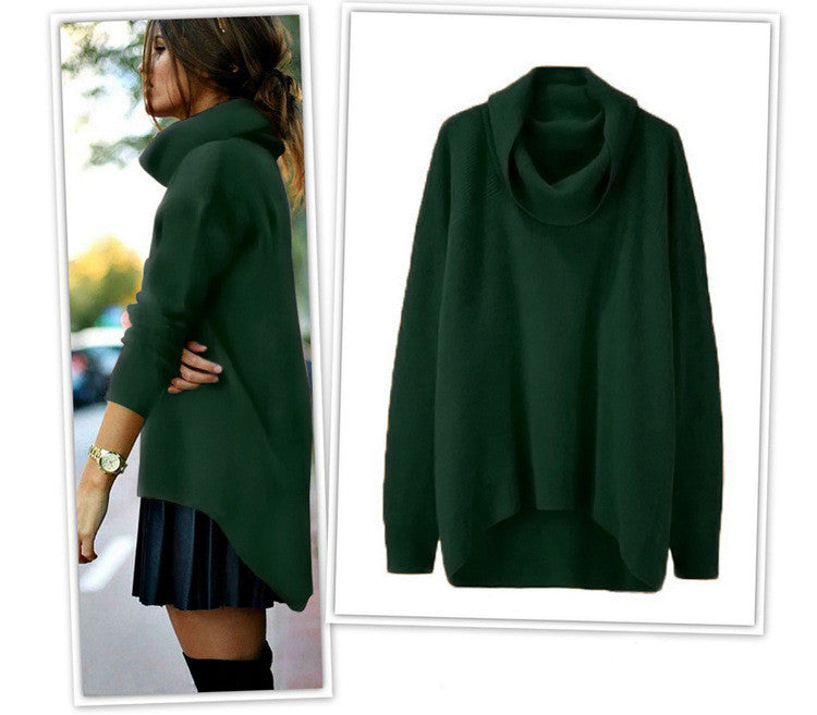 Fashion Irregular Turtleneck Sweater