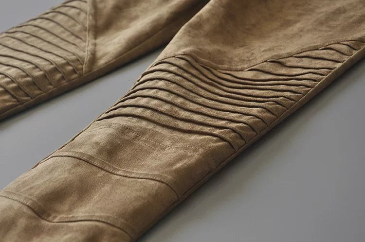 Low Waist Subtle Ruffle Elastic Pencil Pants