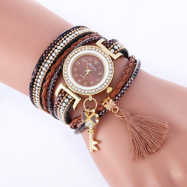 Key Tassel Multilayer Woven Watch