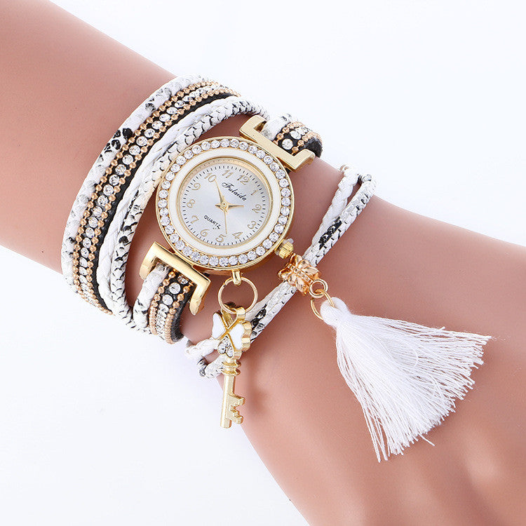 Key Tassel Multilayer Woven Watch