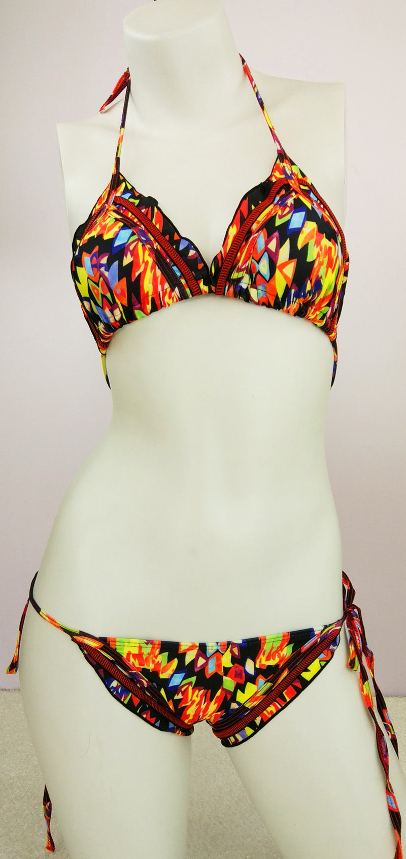 Sexy Floral Print Lace Two Pieces Set Bikini