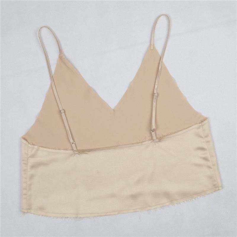 Pure Color Spaghetti Strap Backless Loose Tank Top
