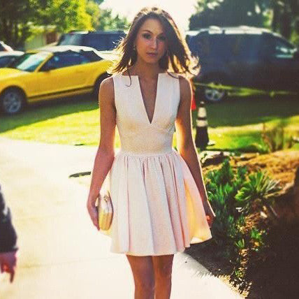 Sexy Sleeveless Deep V-neck High Waist Dress