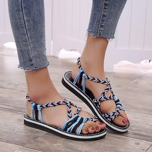Braided rope beach sandals