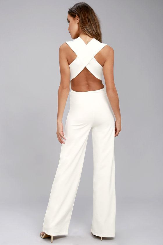 Sexy V-neck sleeveless open back Jumpsuit