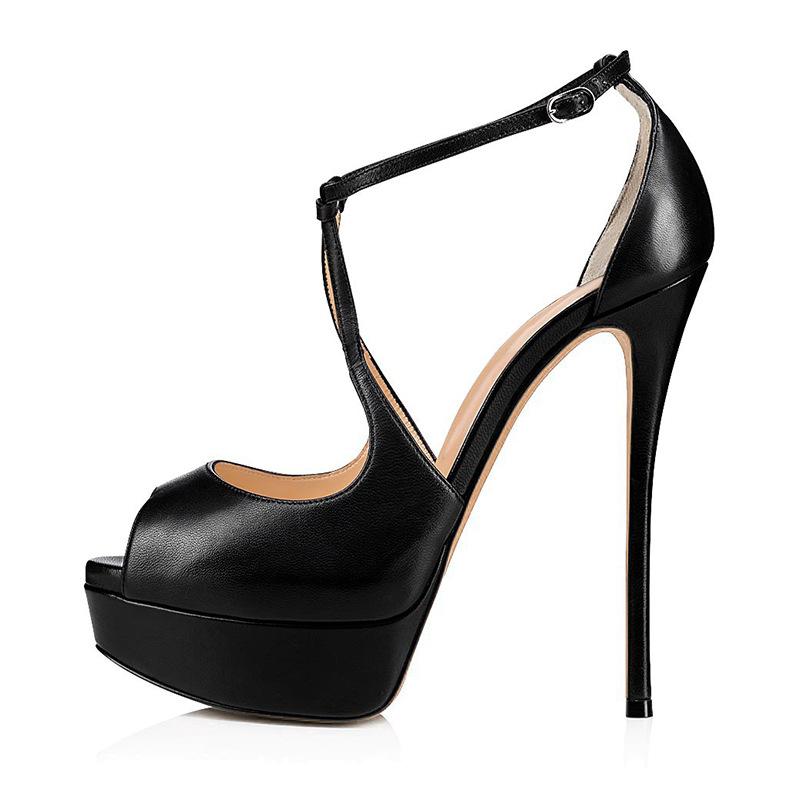 Fish Mouth Open Toe Stiletto Sandals Party Shoes