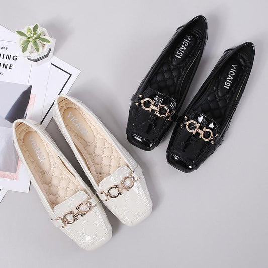 Patent Leather Flat Shoes
