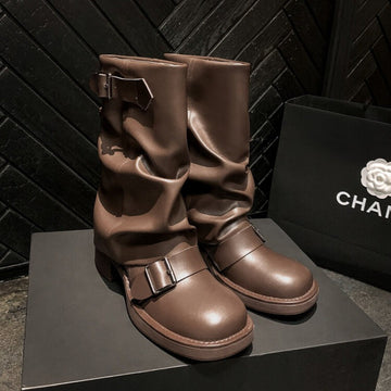 Vintage Boots | Chunky Heel Boots | Round-Toe Boots