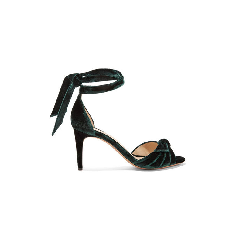 Simple Strap Plain Open Toe High Heel Sandals