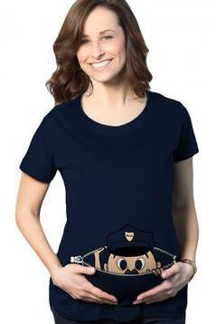 Scoop Naughty Print Loose Pregnant Regular T-shirt