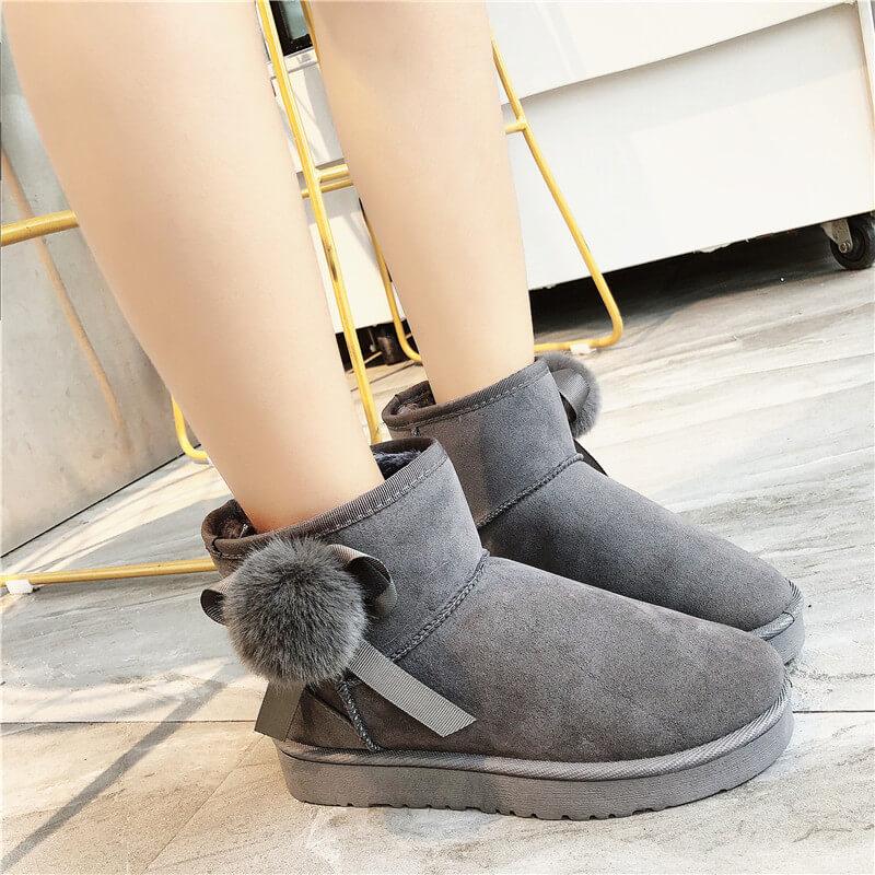 Flat Suede Round Toe Like Uggs Ankle Boots