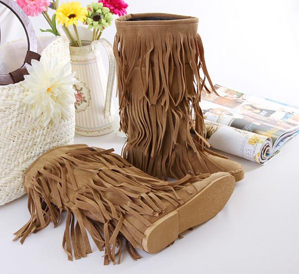 Hot Style Multi-Layered Tassel Leisure Short Boots Shoes