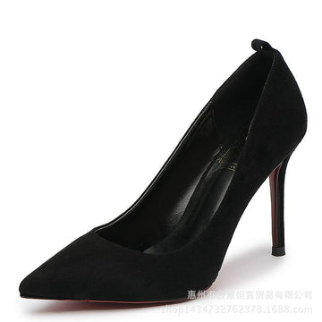 Pointed Toe Ankle Lace Up Suede Stiletto High Heels Prom Shoes