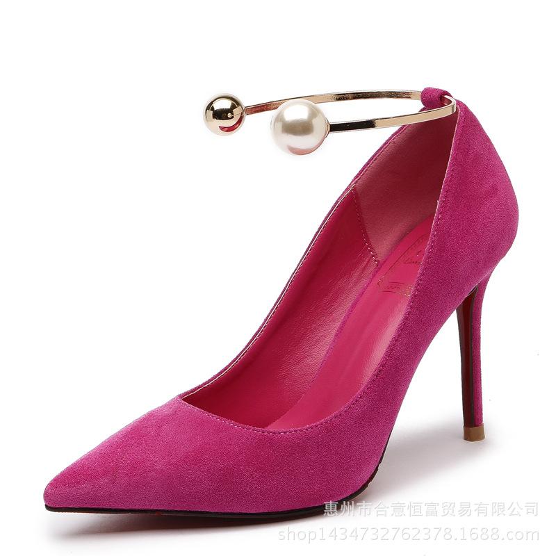 Pointed Toe Ankle Lace Up Suede Stiletto High Heels Prom Shoes