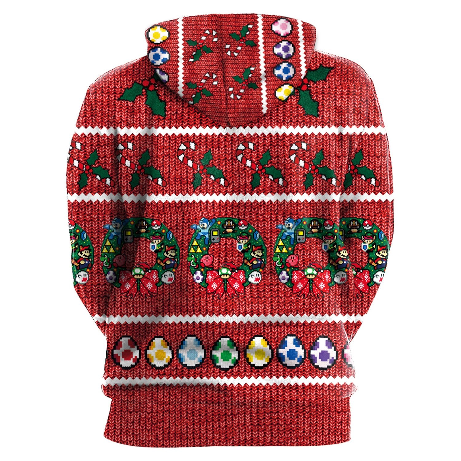 Christmas Print Women Drawstring Party Hoodie