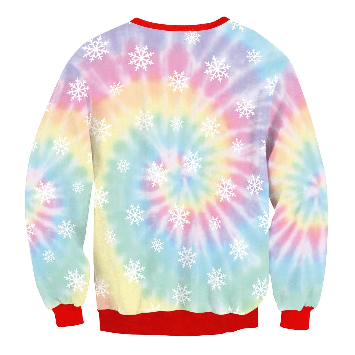 Gift Socks Bright Women Patchwork Christmas Party Sweatshirt