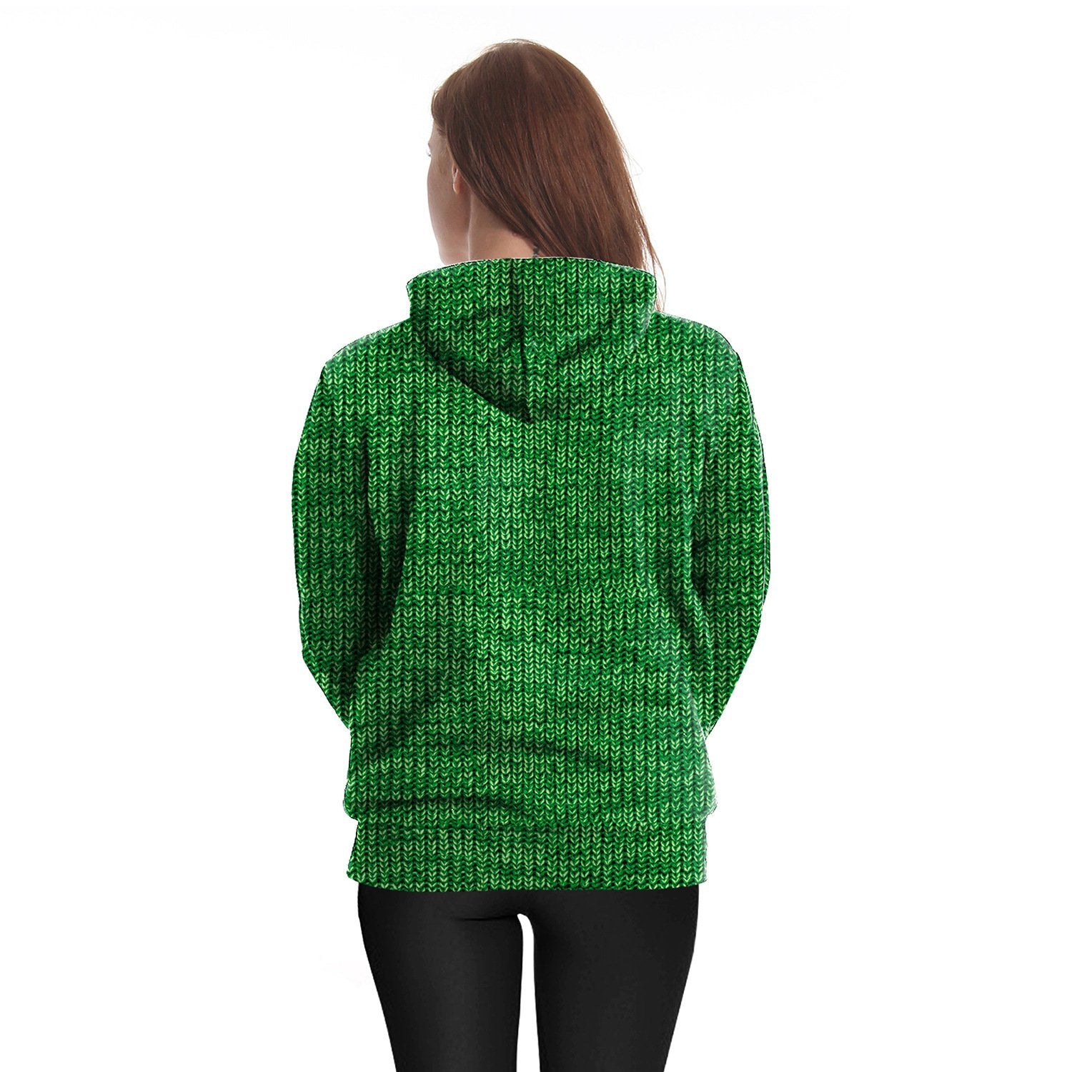 Bear with Hat Digital Print Women Christmas Cartoon Party Hoodie