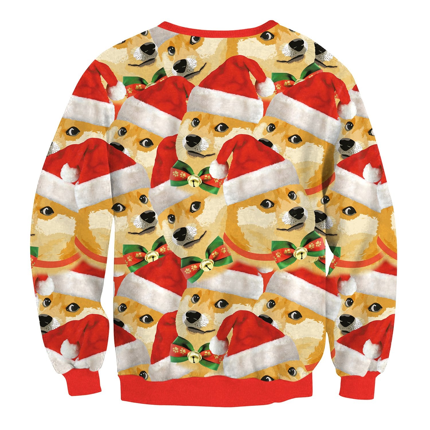 Cute Dog Digital Print Women Christmas Party Sweatshirt