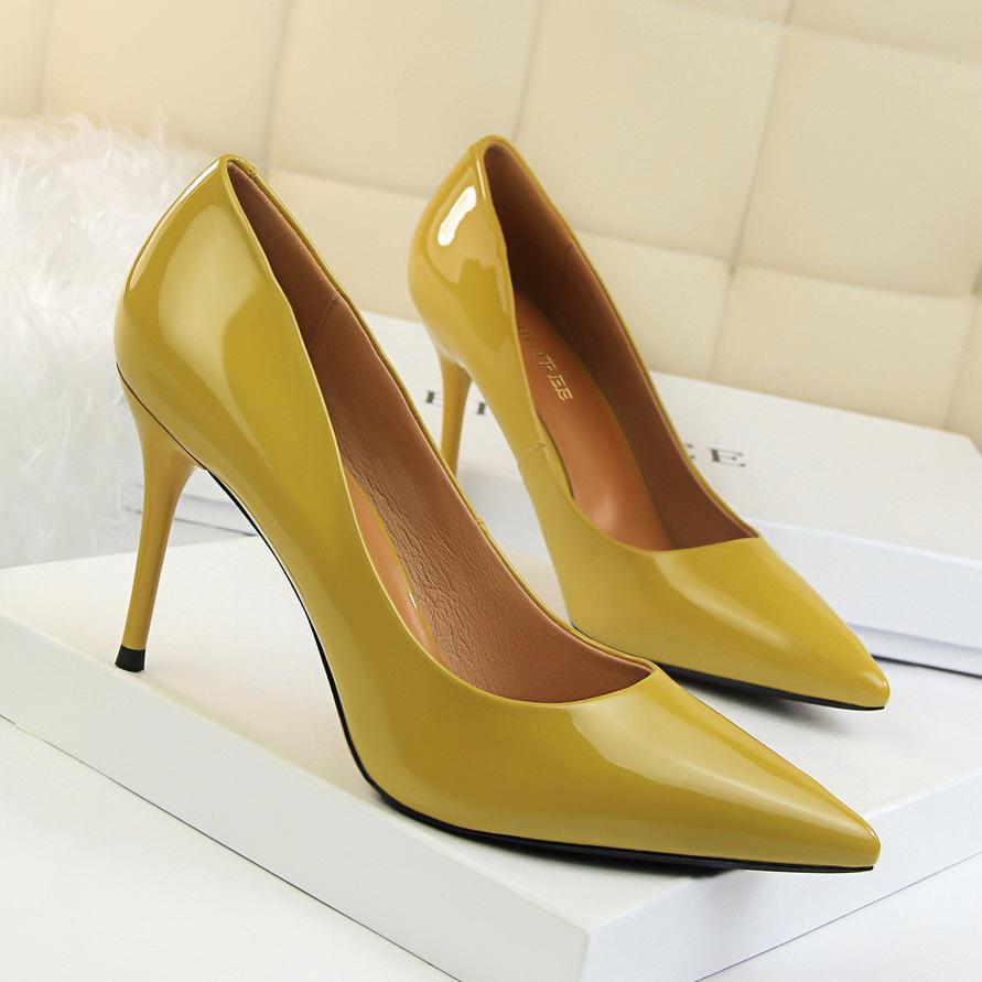 PU Stiletto Heel Pointed Toe High Heels OL Office Shoes