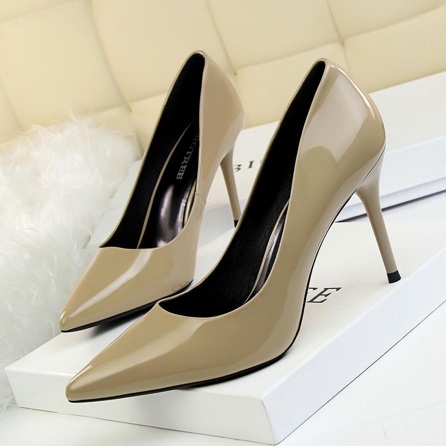PU Stiletto Heel Pointed Toe High Heels OL Office Shoes