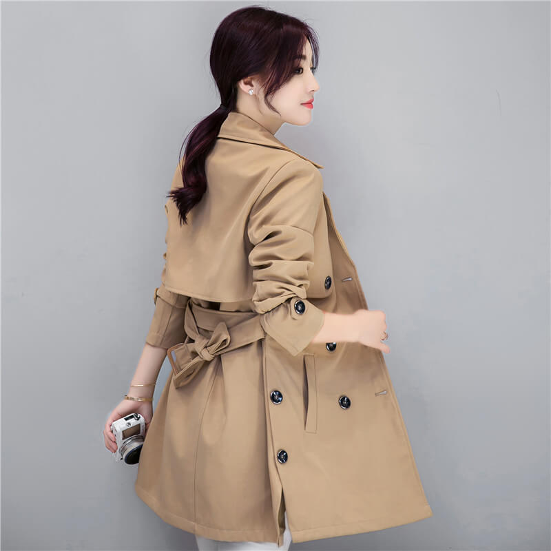 Double Breasted Midi Trench Coat