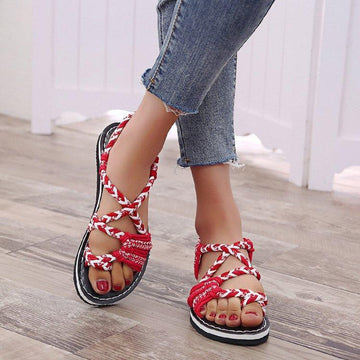 Braided rope beach sandals