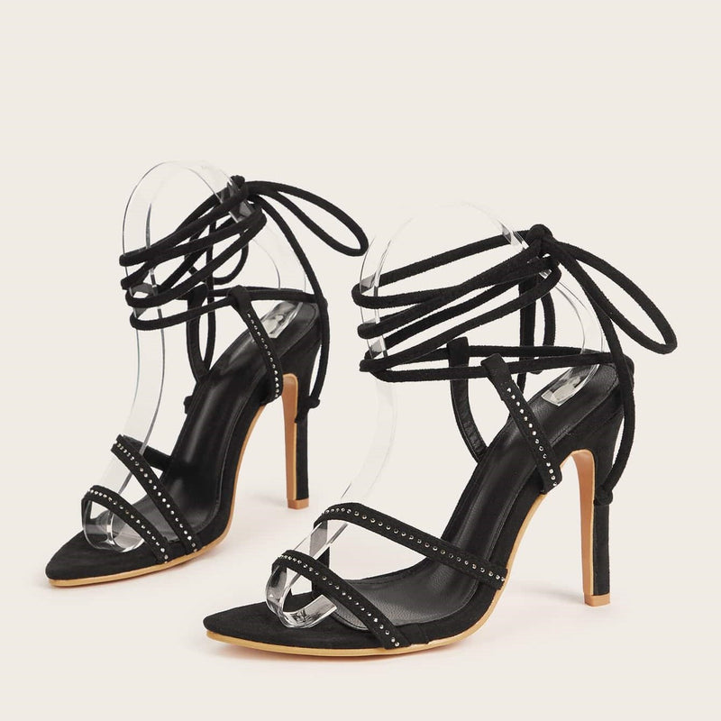 Fashion Diamond Strapping Stiletto Sandals