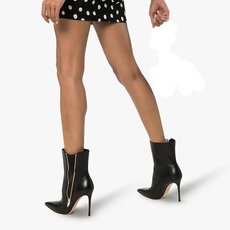 Pointed Fashion Side Zipper Stiletto Boots