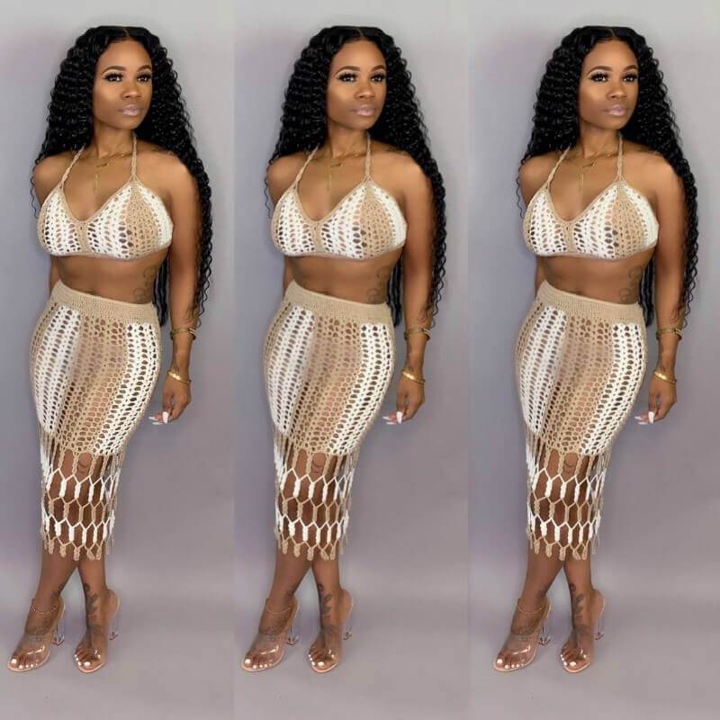Crochet Beach Two Pieces Set